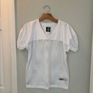 Schutt White Mesh Football Jersey. Size L